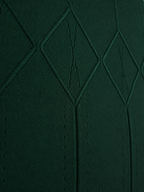 Men's Emerald Green Textured Cable-Knit Polo Shirt